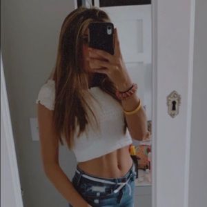 White crop top!!
